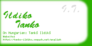 ildiko tanko business card